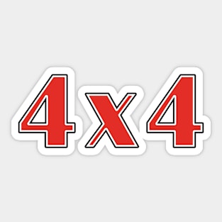 4x4 Sticker